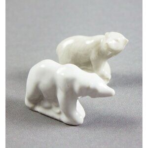 Wade England Porcelain Red Rose Tea Polar Bear Miniature Figurines Lot of 2